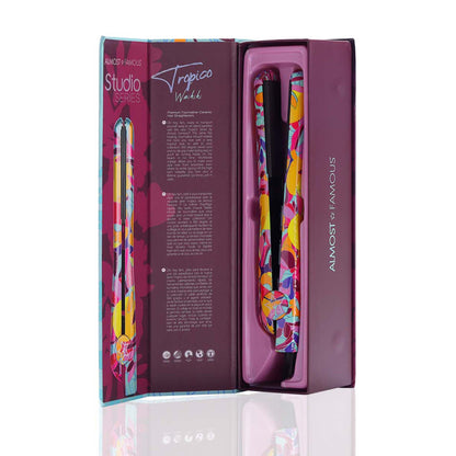 Tropico Studio 1.25" Flat Iron with Waterprint Design-2