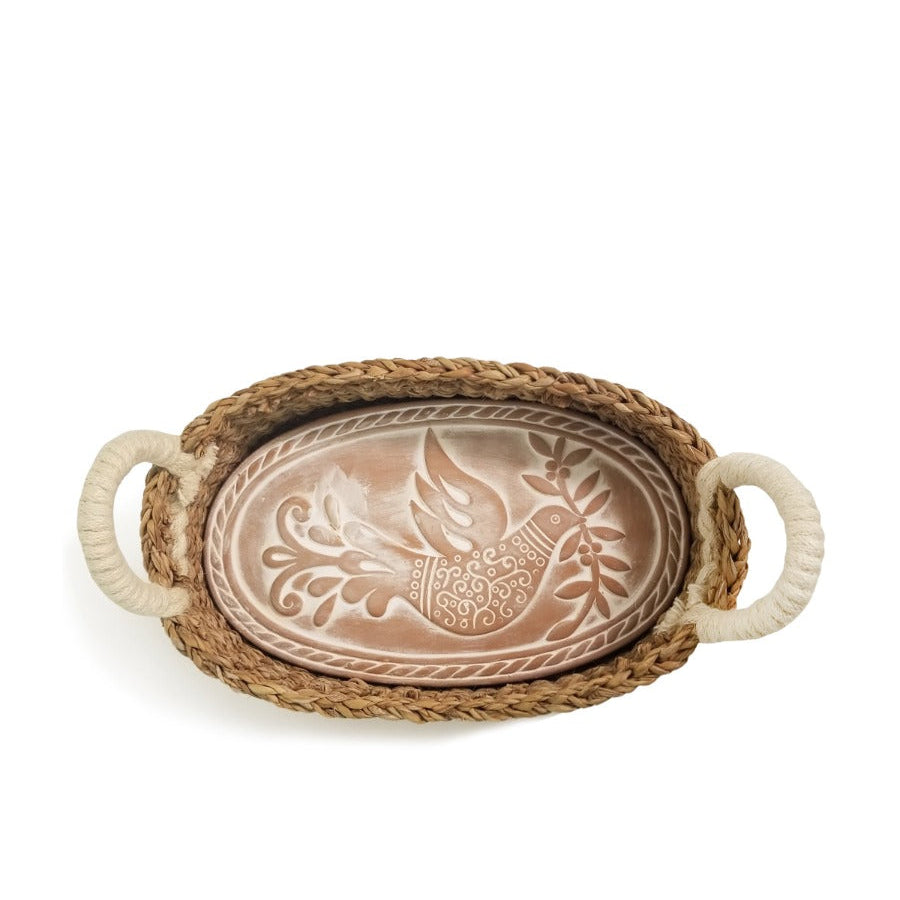 Bread Warmer & Basket - Bird Oval-4