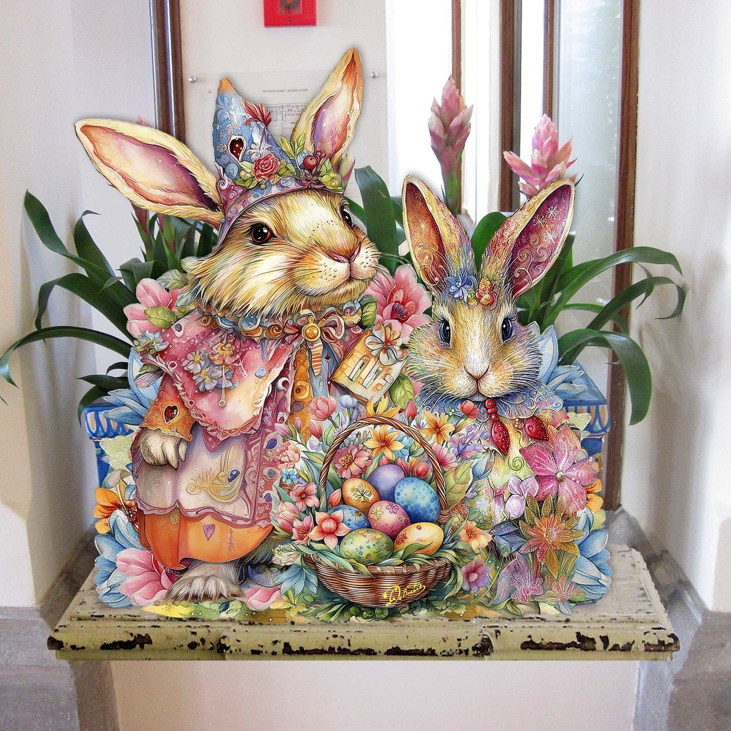 Easter Sweet Couple Holiday Door Decor by G. Debrekht - Easter Spring Decor - 8652768H-1