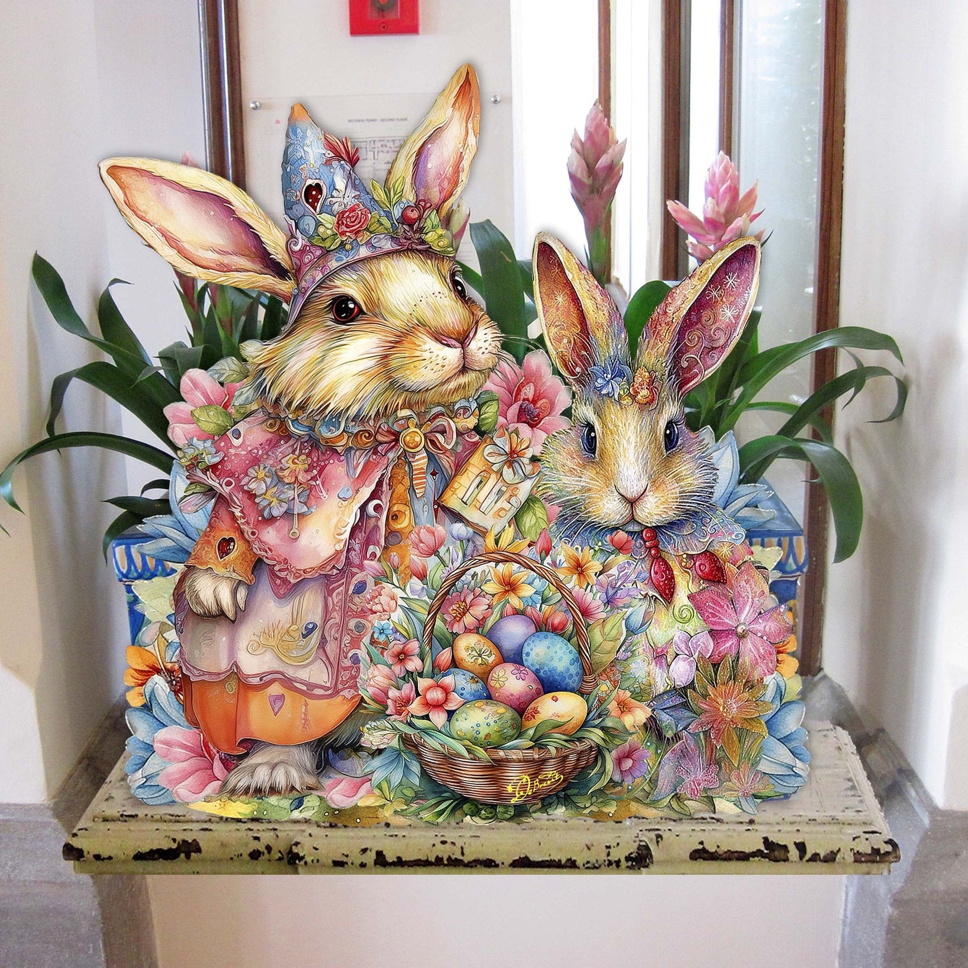 Easter Sweet Couple Holiday Door Decor by G. Debrekht - Easter Spring Decor - 8652768H-1