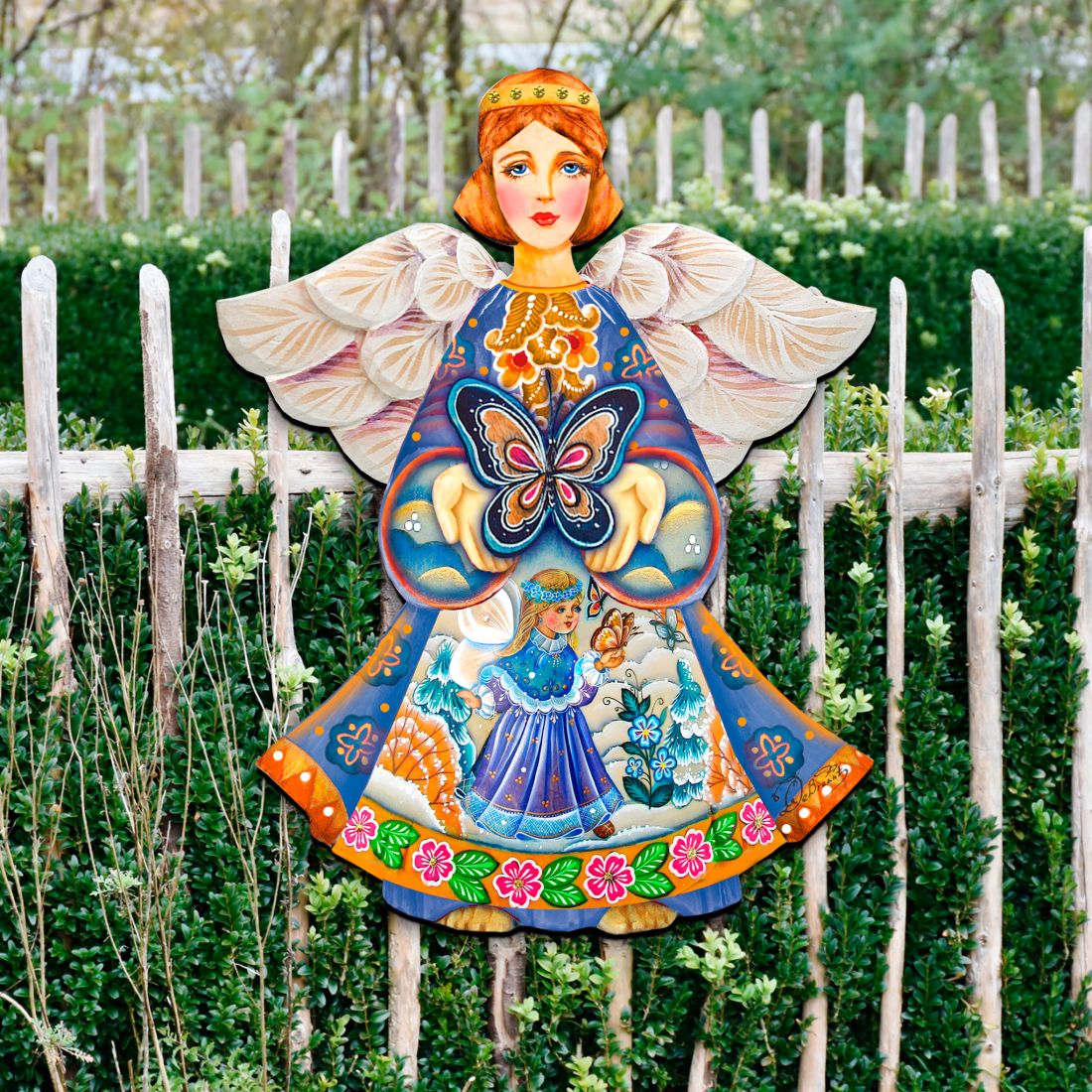 Butterfly Spring Angel Door Decor by G. DeBrekht - Easter Spring Decor - 8154152H-1