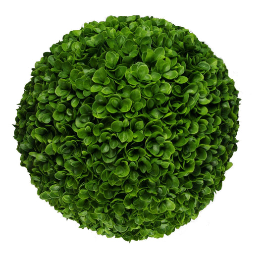 Artificial Rose Clover Topiary Ball 17" UV Resistant Set of 2-0