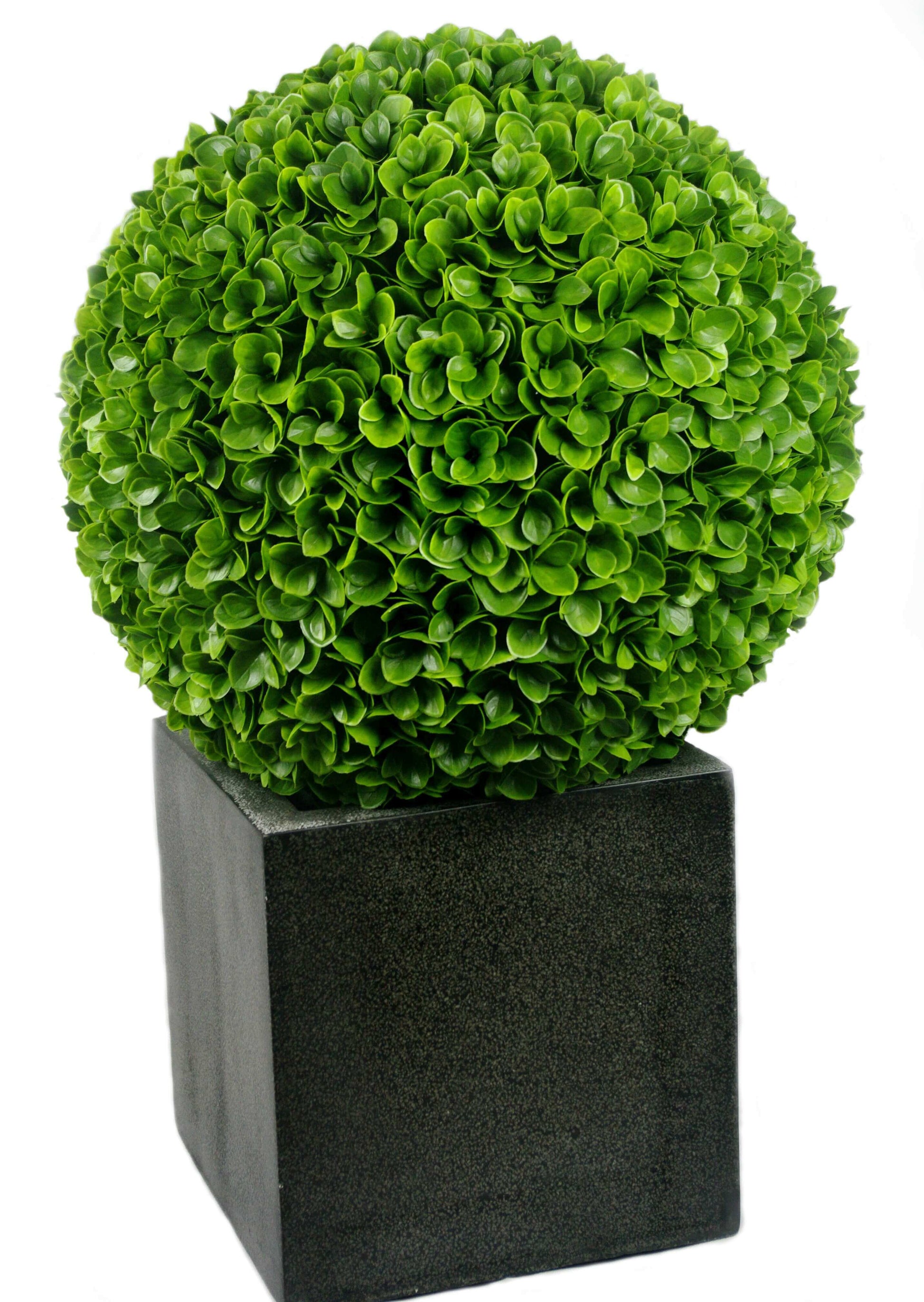Artificial Rose Clover Topiary Ball 17" UV Resistant Set of 2-2