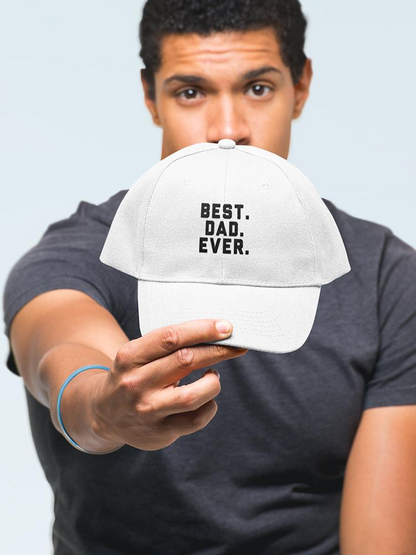 The Best Dad Ever Hat - Comfortable & Stylish Cotton Twill Cap | SmartPrintsInk Designs