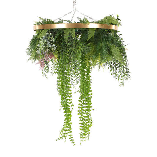 Imitation Premium Gold Artificial Hanging Green Wall Disc 60cm (Limited Edition)-0