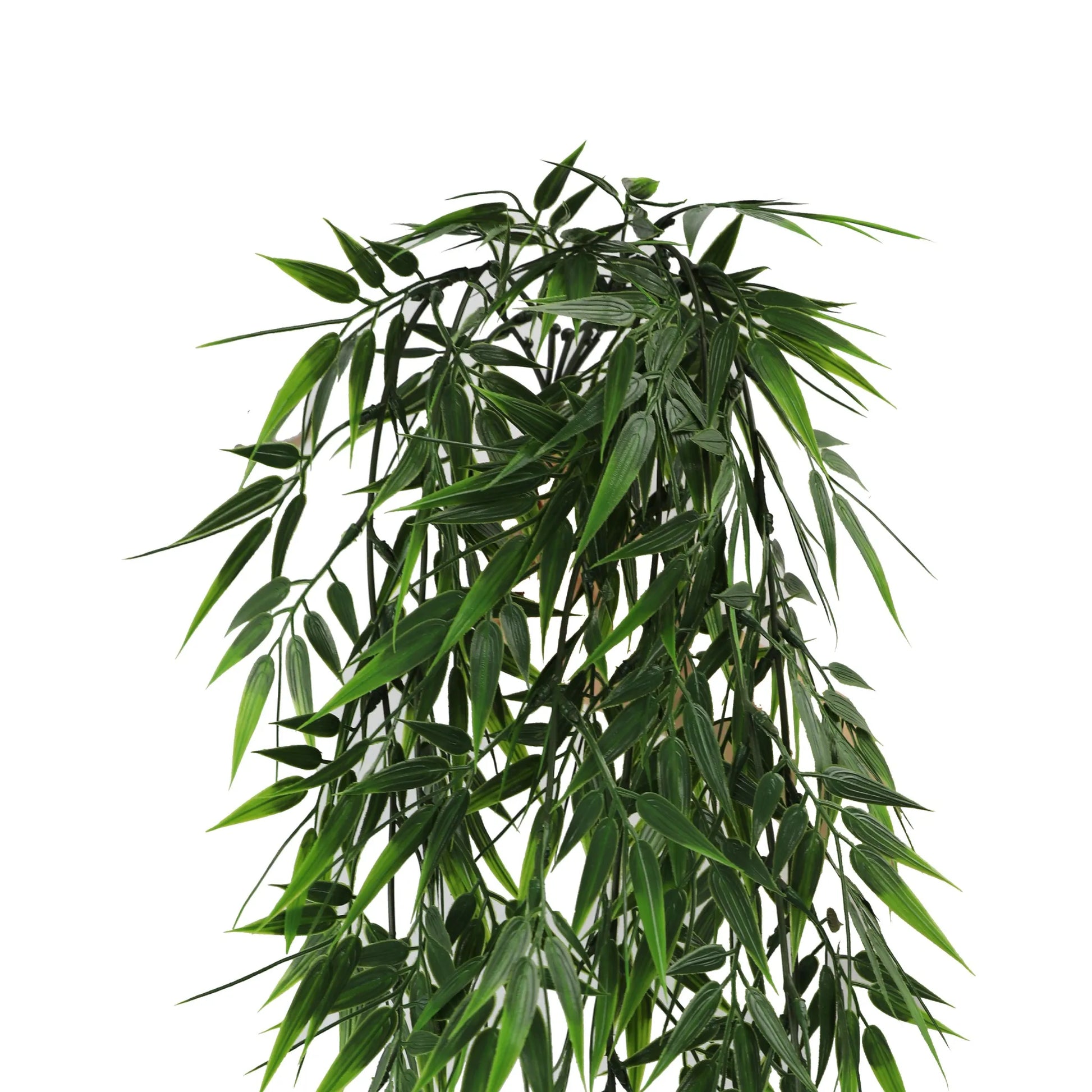 Artificial Hanging Bamboo Leaf Garland Bushes – Dark Green UV Resistant & Fire Rated | 6.7in x 30in (17cm x 76cm Each)-2