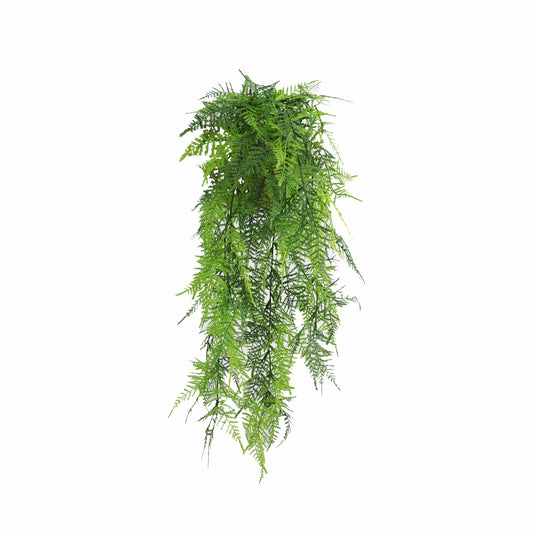 Artificial Hanging Lace Fern Garland Bushes – Vivid Green UV Resistant & Fire Rated | 5.9in x 30in (15cm x 76cm Each)-0