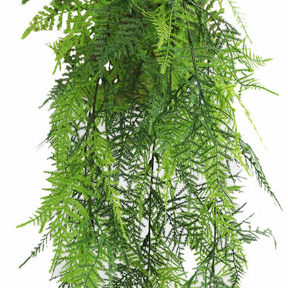 Artificial Hanging Lace Fern Garland Bushes – Vivid Green UV Resistant & Fire Rated | 5.9in x 30in (15cm x 76cm Each)-3