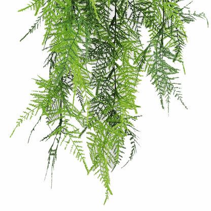 Artificial Hanging Lace Fern Garland Bushes – Vivid Green UV Resistant & Fire Rated | 5.9in x 30in (15cm x 76cm Each)-4