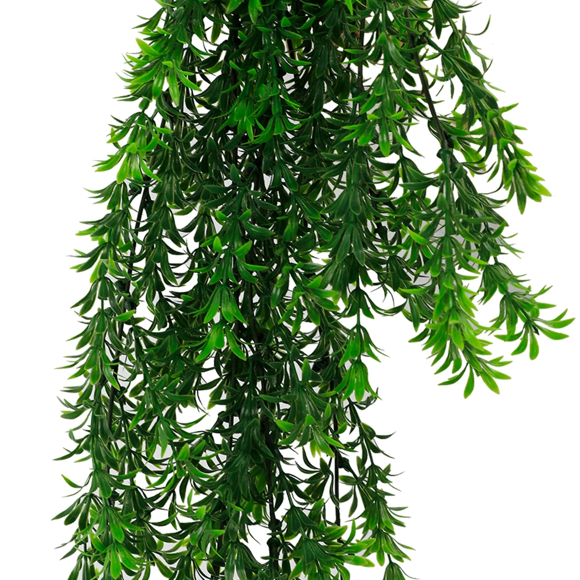 Artificial Hanging Willow Leaf Garland Bushes UV Resistant & Fire Rated | 7.1in x 30in (18cm x 76cm Each)-3