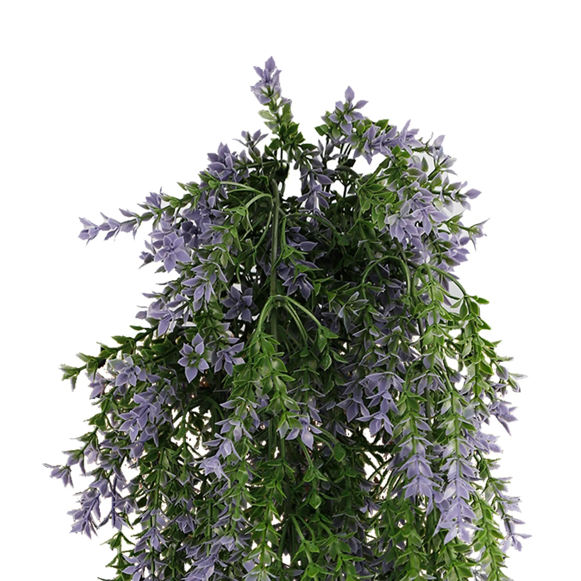 Artificial Hanging Purple & Green Willow Leaf Garland Bushes UV Resistant & Fire Rated | 7.8in x 30in (20cm x 76cm Each)-2