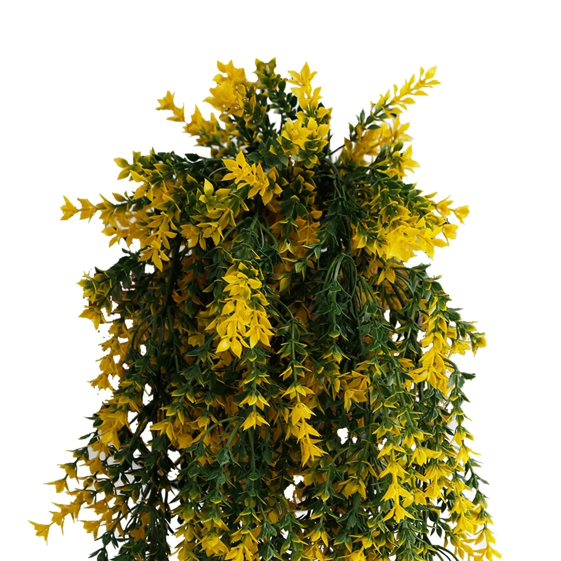 Artificial Hanging Yellow & Green Willow Leaf Garland Bushes UV Resistant & Fire Rated | 7.8in x 30in (20cm x 76cm Each)-2