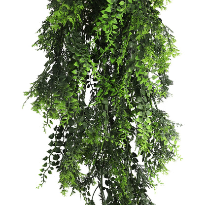 Artificial Hanging Mediterranean Fern Vine – UV Resistant & Fire Rated (8.6in x 30in | 22cm x 76cm)-3