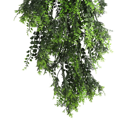 Artificial Hanging Mediterranean Fern Vine – UV Resistant & Fire Rated (8.6in x 30in | 22cm x 76cm)-4