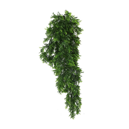Artificial Mossy Hanging Cedar Vine Garland – UV Resistant & Fire Rated (8.6in x 30in | 22cm x 76cm)-0