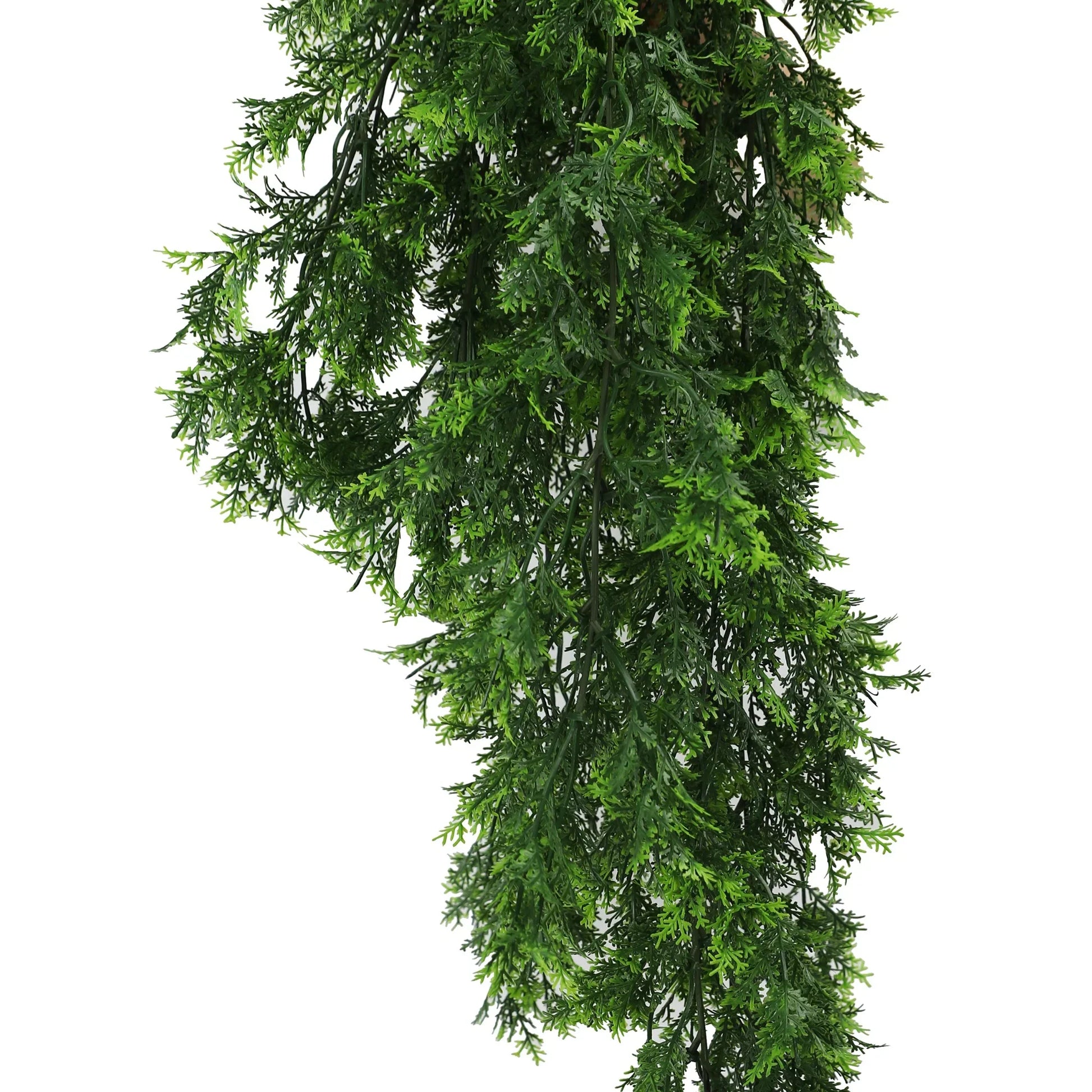 Artificial Mossy Hanging Cedar Vine Garland – UV Resistant & Fire Rated (8.6in x 30in | 22cm x 76cm)-3