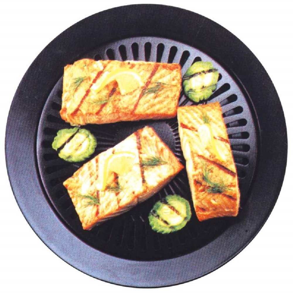 Go Go Smokeless Non-Stick Barbecue Grill - Portable Indoor & Outdoor Cooking, Easy Clean Non-Stick Surface, Healthy Meals