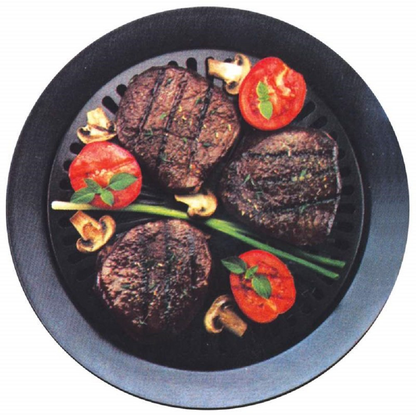 Go Go Smokeless Non-Stick Barbecue Grill - Portable Indoor & Outdoor Cooking, Easy Clean Non-Stick Surface, Healthy Meals