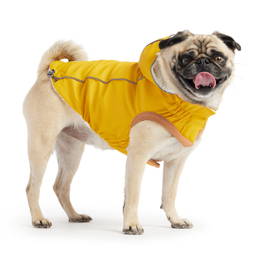 Insulated Raincoat - Yellow | Waterproof & Warm Dog Coat