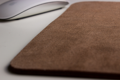 Premium Leather Mouse Pad - Cowhide Leather with Non-Slip Suede Backing