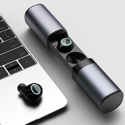 True Twin 2 In 1 Wireless Headphones with Phone Charger ??Stylish & Portable Audio Solution