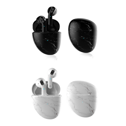 Marble Pebble Twin Bluetooth Headphones - High Definition Stereo Sound