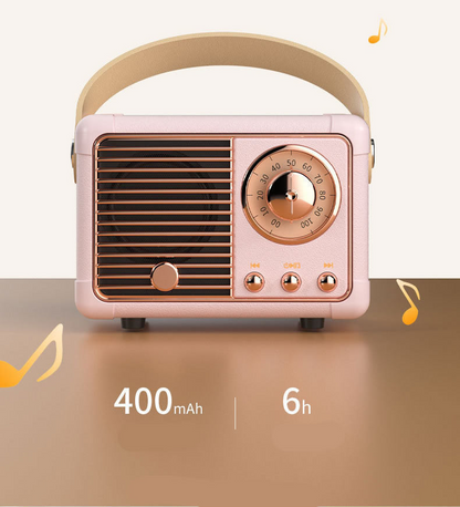 Retro Look FM Radio and Bluetooth Speaker - Enjoy Smooth and Easy Sounds