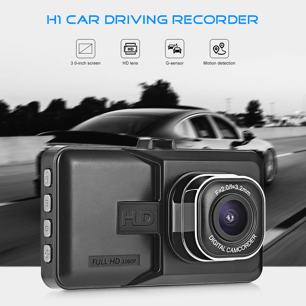 Black Box Dash Cam 1080P G-Sensor Looping Car Camera - Clear Recording, G-Sensor, Easy Playback