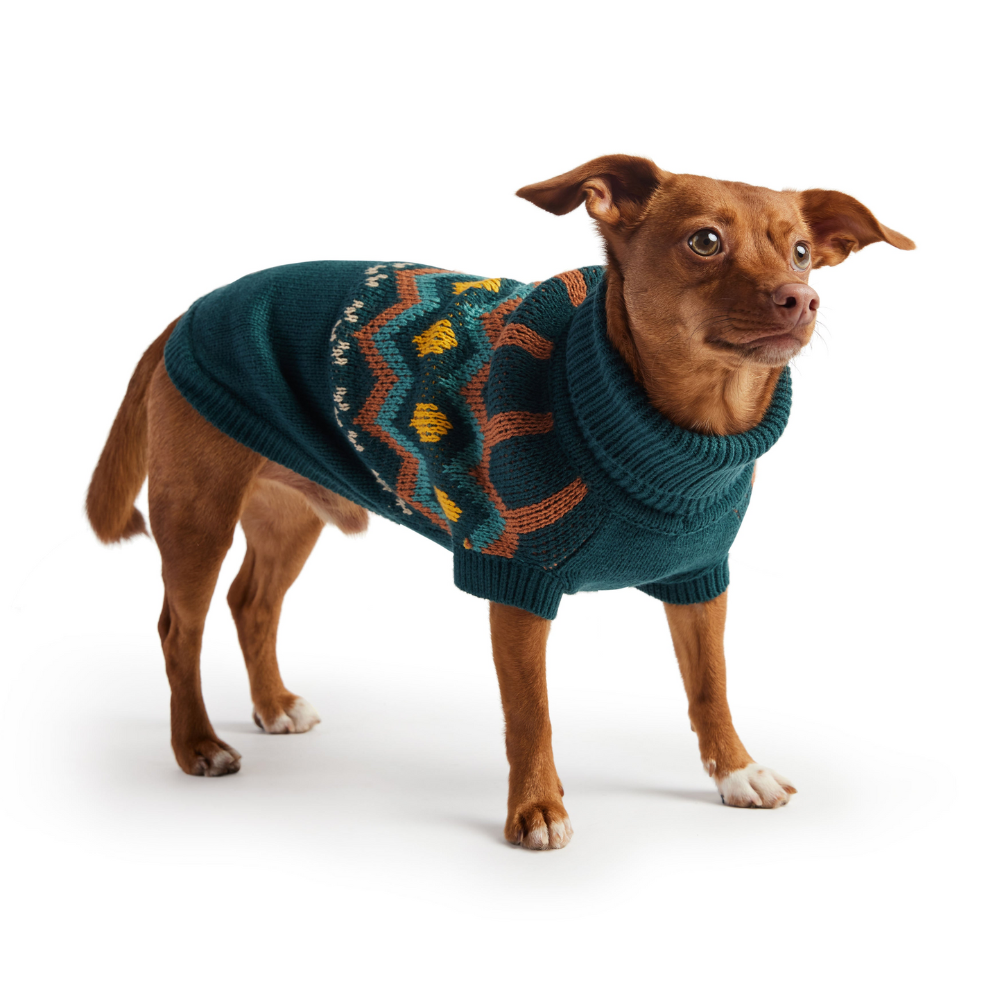 GF PET Heritage Sweater - Teal | Vintage Design, Unisex Fit, Comfortable Turtleneck