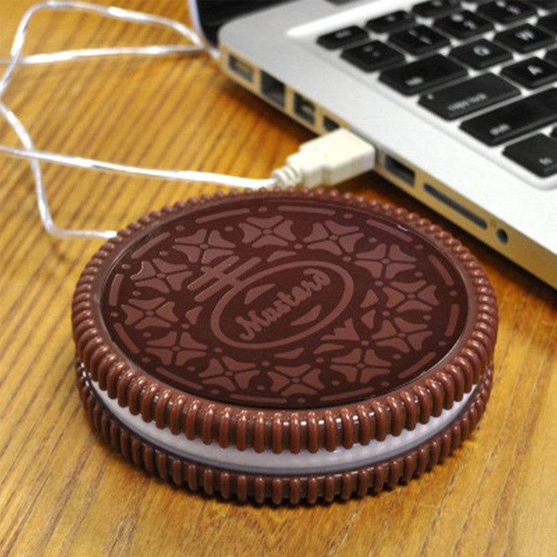 Portable Cookie Shape Cup Mat USB Power Supply Cable-3