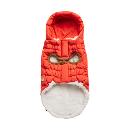 GF PET Elasto-FIT Super Puff Parka - Orange | Warm and Stylish Dog Coat