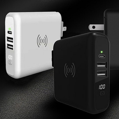 Global Gadget Charger - Universal Travel Power Solution, Multi-Port Portable Charger with Wireless & Type-C Capabilities for All Your Devices