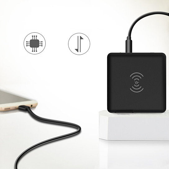 Global Gadget Charger - Universal Travel Power Solution, Multi-Port Portable Charger with Wireless & Type-C Capabilities for All Your Devices