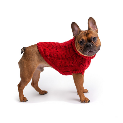 GF PET Chalet Sweater - Red | Chunky and Snuggly Dog Sweater