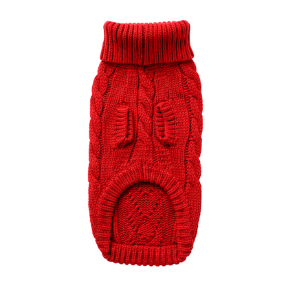 GF PET Chalet Sweater - Red | Chunky and Snuggly Dog Sweater