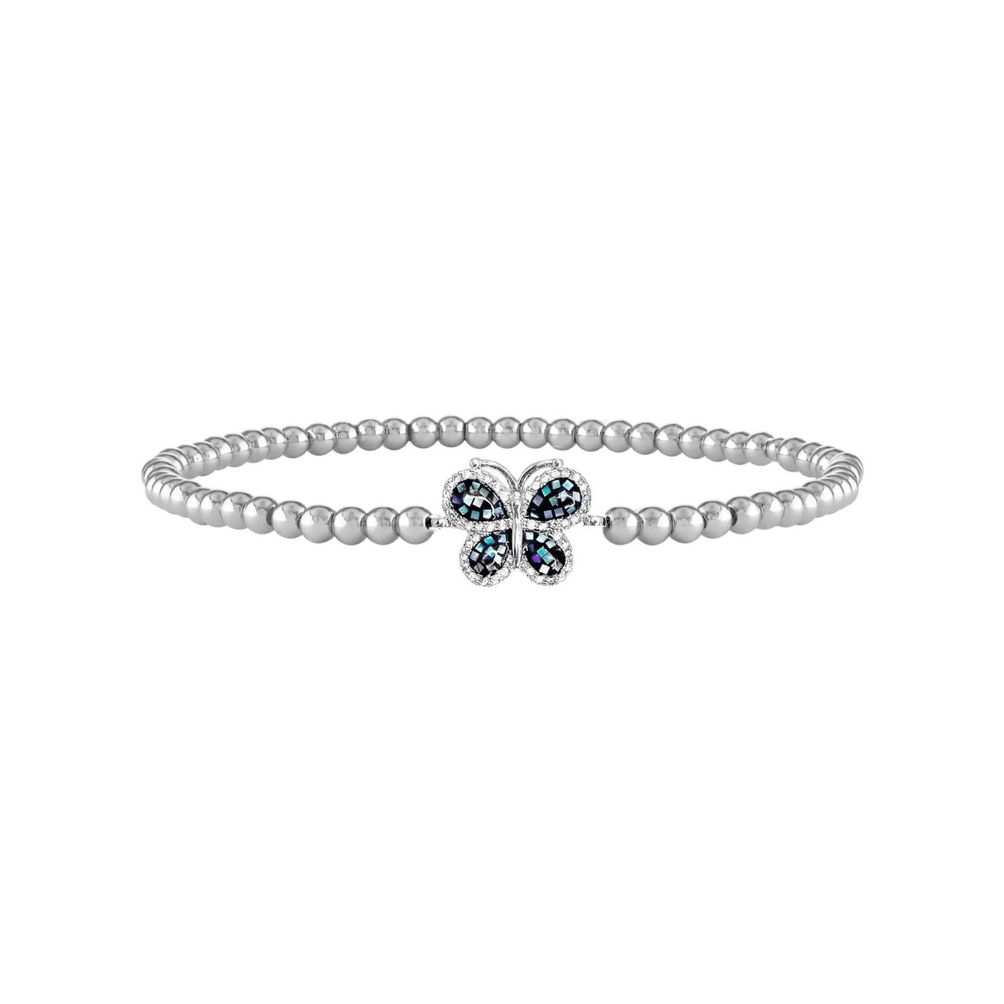 Gorgeous Mosaic Butterfly Anklet Bracelet – Dazzling Cubic Zirconia Anklet for Elegant Style