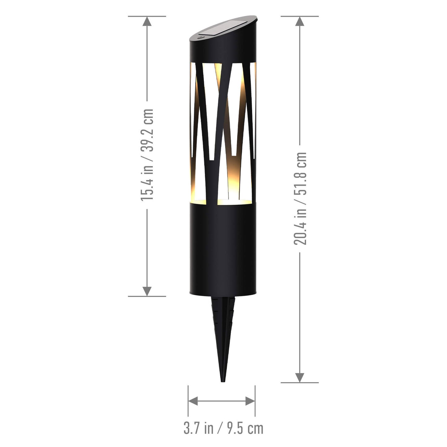 KODA Sunburst Solar Bollard Light, 4-Pack