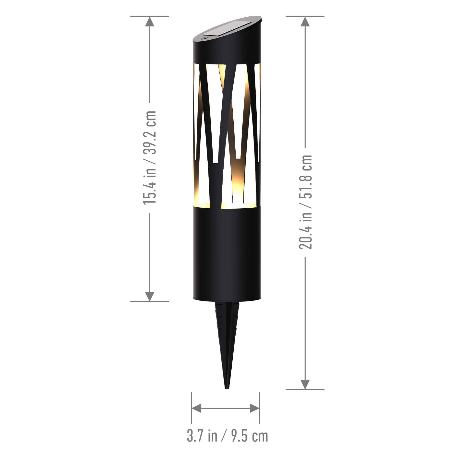 KODA Sunburst Solar Bollard Light, 4-Pack
