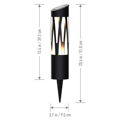 KODA Sunburst Solar Bollard Light, 4-Pack