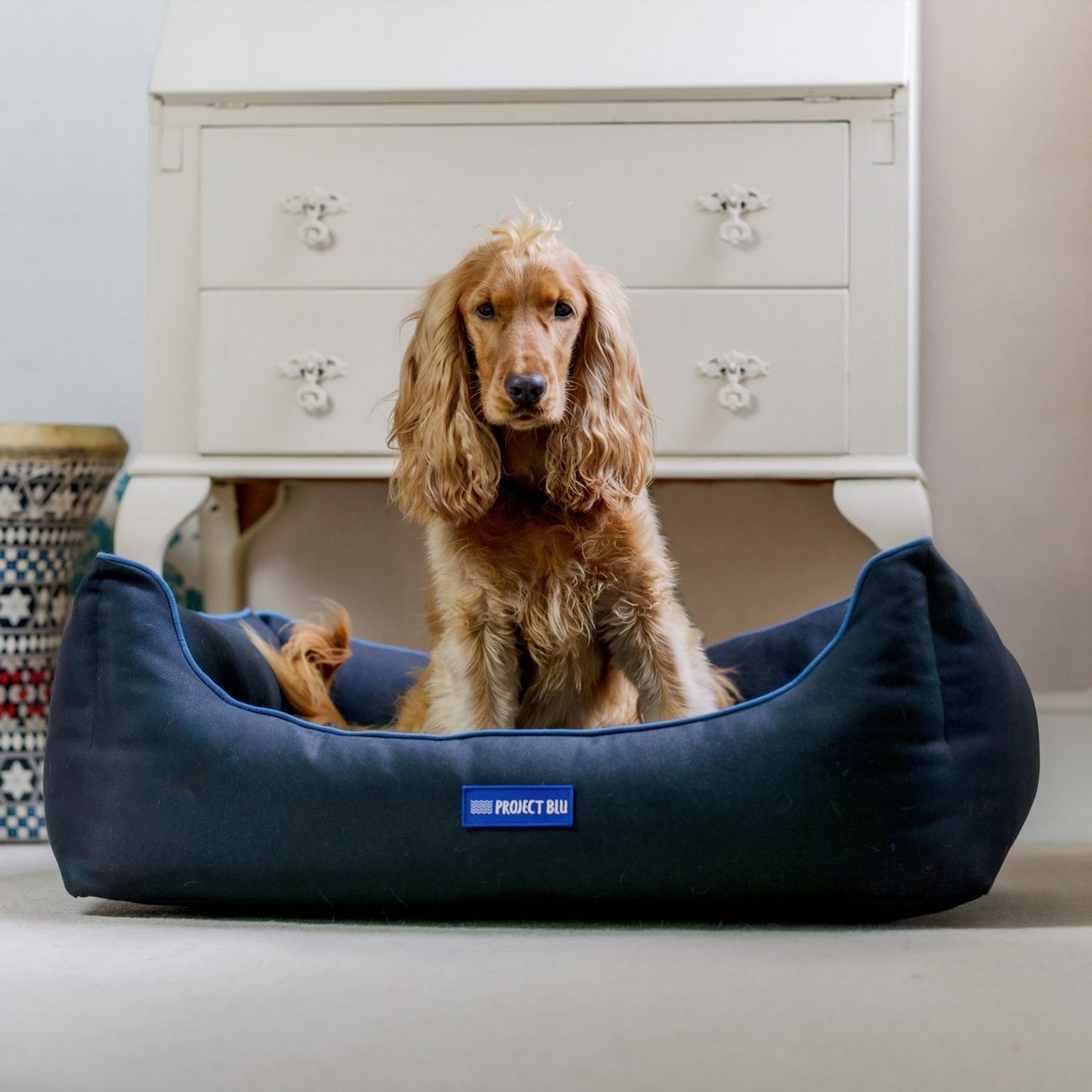 Daytona Eco-Fabric Bolster Dog Bed - Stylish, Comfortable, and Earth-Friendly