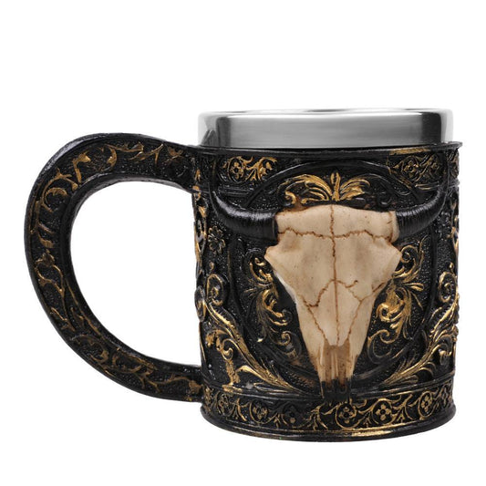 Sheep Skull 3D Coffee Mugs Stainless Steel 350ml-0