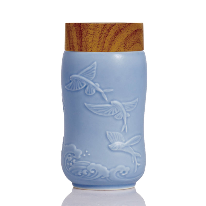 The Joy of Fish Travel Mug ( Single Wall )-1