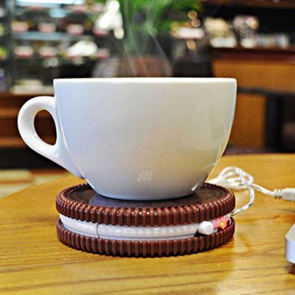 Portable Cookie Shape Cup Mat USB Power Supply Cable-0