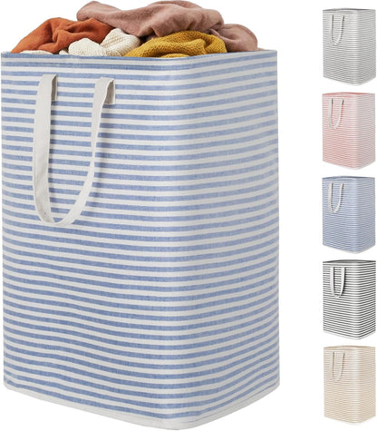 1 Pack Laundry Basket 80L Each, Collapsible Clothes Hamper with Reinforced Handles, Freestanding Waterproof Design for Bedroom and Laundry Room, Grey 80L Total