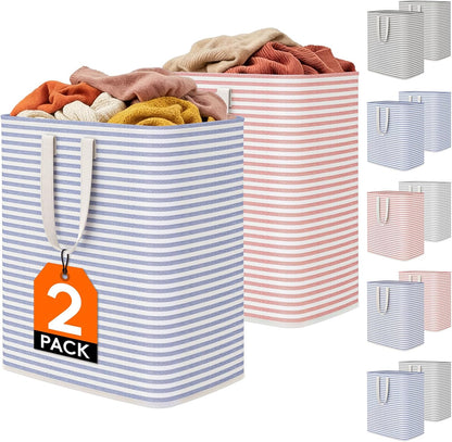 1 Pack Laundry Basket 80L Each, Collapsible Clothes Hamper with Reinforced Handles, Freestanding Waterproof Design for Bedroom and Laundry Room, Grey 80L Total