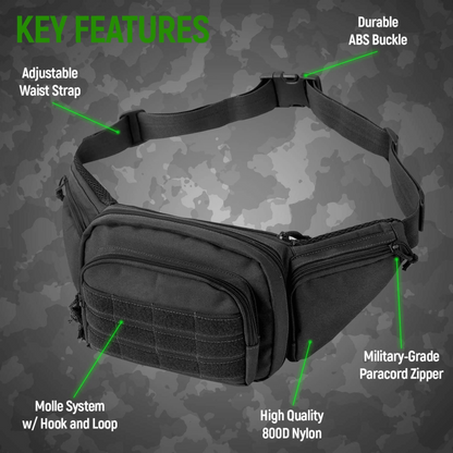 Tactical Waist Bag & MOLLE EDC Pouch for Outdoor Activities - Lightweight and Versatile