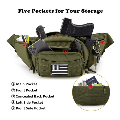 Tactical Waist Bag & MOLLE EDC Pouch for Outdoor Activities - Lightweight and Versatile