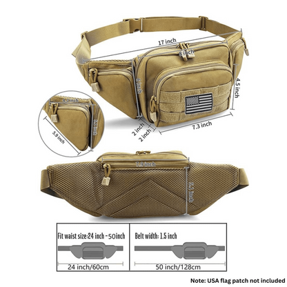 Tactical Waist Bag & MOLLE EDC Pouch for Outdoor Activities - Lightweight and Versatile