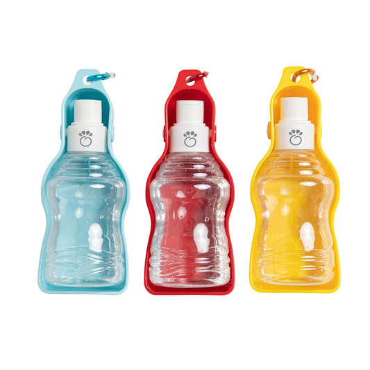 GF PET Water Bottle with Foldout Bowl - Essential Hydration for Pets on Hikes, Travels, & Camping