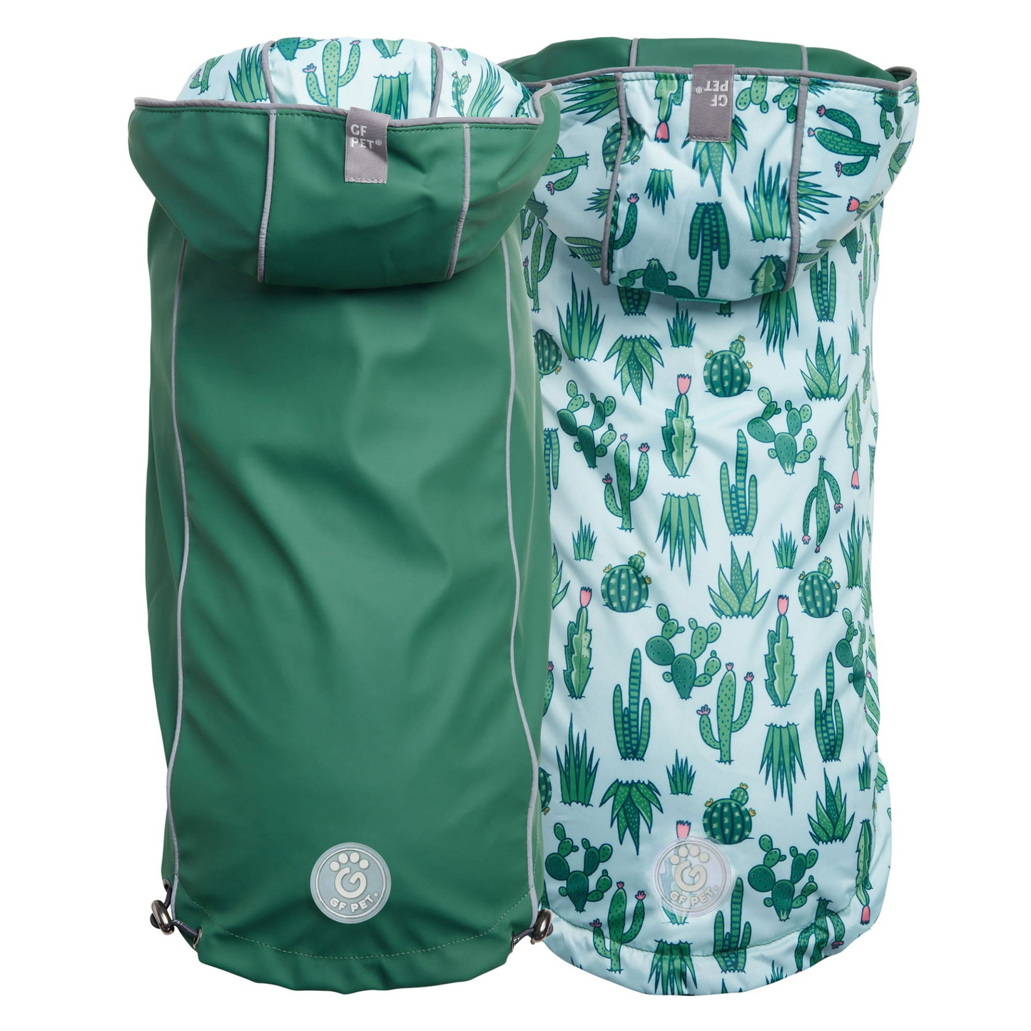 Reversible Elasto-Fit Raincoat - Green/Green | Waterproof and Stylish